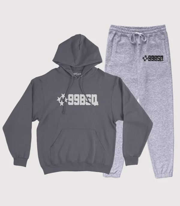 99 Based Pullover Bottoms Tracksuit – Grey